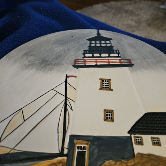 Sakura Decorative Plate with Nautical Design - Picture 2 of 4
